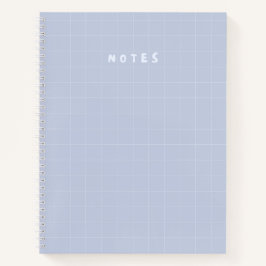 Minimal Pastel Grid "NOTES" Cover - Niedliche Ästh Notizbuch