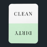 Minimal Pastel grüne Geschirrspüler Sauberes Schmu Magnet<br><div class="desc">Minimal pastellgrüne Spülmaschine sauber oder schmutziger Magnet für die Anzeige von Geschirr in der Zuhause-Küche.</div>