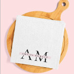 Minimal Pastel Pink Initial & Personalisiert Geschirrtuch<br><div class="desc">"Fügen Sie Ihrer Küche eine Touch personalisierter Eleganz mit unserem Monogram Pink Initial Personalisiert Kitchen Handtuch hinzu. Dieses stilvolle Küchentuch zeichnet sich durch ein elegantes rosafarbenes Design mit einem individuell anpassbaren Einstieg aus. Aus hochwertigen, absorbierenden Materialien, funktionell und modern, ideal zum Trocknen von Geschirr, zum Abwischen von Händen oder zum...</div>