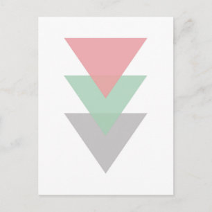 Minimal-Pastell gefärbtes Dreieck Postkarte