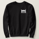 Minimal Peeking Cat Small Chest Black and White  Sweatshirt<br><div class="desc">A clean and minimalist peeking cat design featuring a curious wide-eyed cat for a modern and stylish look. This simple black and white artwork is perfect for cat lovers who appreciate understated designs with personality. The playful expression adds a subtle touch of humor while keeping the overall aesthetic sleek and...</div>