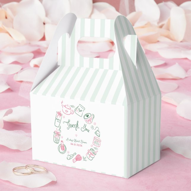 Minimal Perfect Matcha  Bridal Shower Thank You Geschenkschachtel (Hochzeit)
