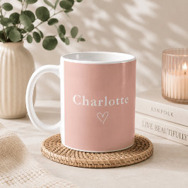 Minimal personalisierte Namens-Tasse Kaffeetasse