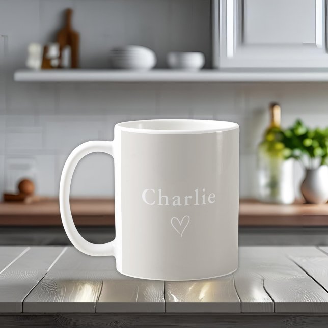 Minimal Personalized Name Mug Kaffeetasse (Von Creator hochgeladen)