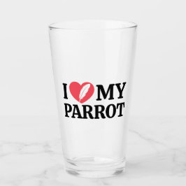 Minimal Personalized Parrot Lover Quote Typography Glas