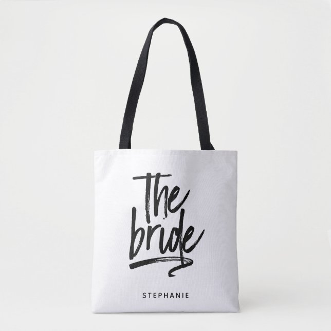 Minimal personnalisé Le Sac fourre-tout de mariée (Devant)