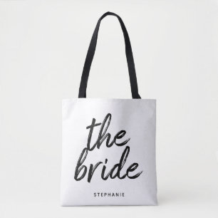 Minimal personnalisé Le Sac fourre-tout de mariée