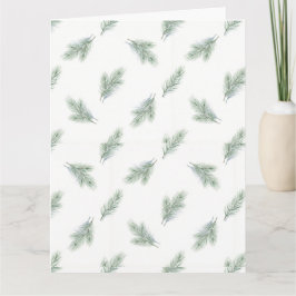 Minimal Pine Corporate Christmas Pattern Karte