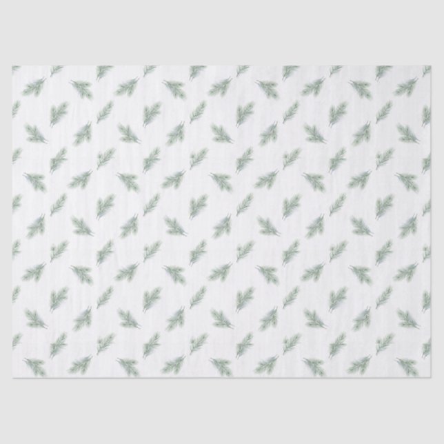 Minimal Pine Corporate Christmas Pattern Seidenpapier (Vorderseite)