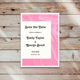 Minimal Pink Kalligraphie Abstrakte Hochzeit Save The Date