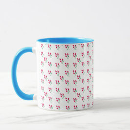 Minimal Pink Tulip Floral Pattern Tasse