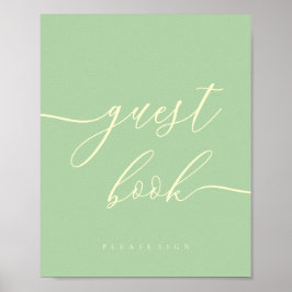 Minimal Pistachio- und Creme-Party-Feier Gast Poster