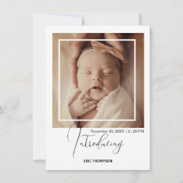 Minimal Polaroid Photo Frame Birth Announcement Ankündigung