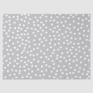 Minimal Polka Dot grau und weiß Seidenpapier