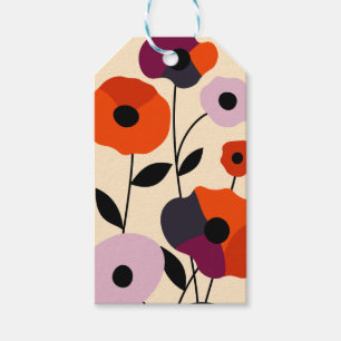 Minimal Poppy Bloom Geschenkanhänger