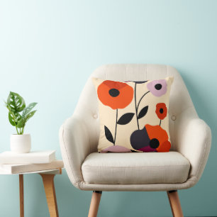 Minimal Poppy Bloom Kissen