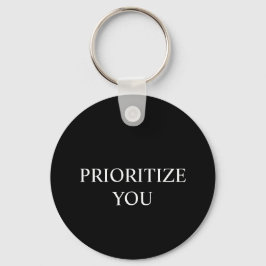 Minimal Prioritize You Quote black colour Schlüsselanhänger