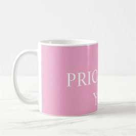 Minimal Prioritize You Quote Dusty Rose Pink Kaffeetasse