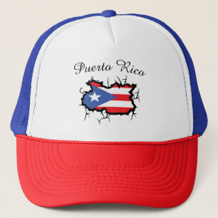 Minimal Puerto Rico Karte Nationalflagge Truckerkappe