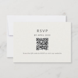 Minimal QR RSVP Wedding Card