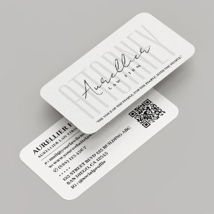 Minimal Realtor Notary Attorney White Beruflich Visitenkarte