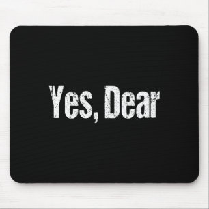 Minimal Retro Ja Lieber Lustiger Ehemann Mousepad