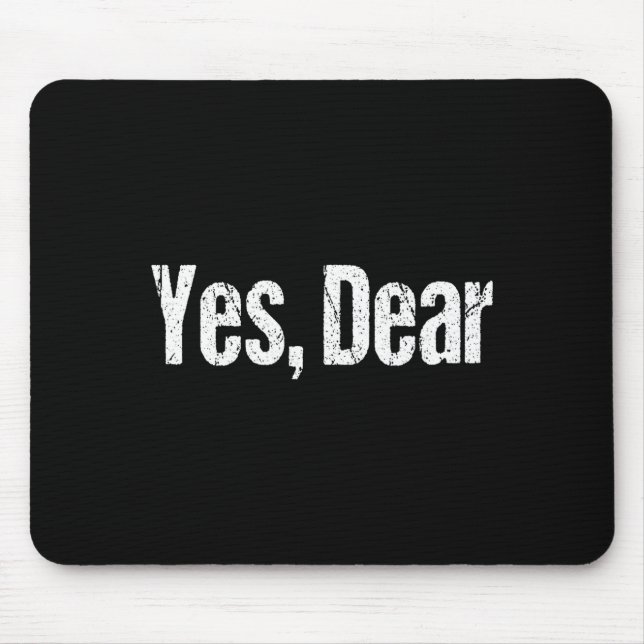 Minimal Retro Ja Lieber Lustiger Ehemann Mousepad (Vorne)