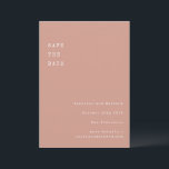 Minimal Retro Schreibmaschine Schriftart Wedding D Save The Date<br><div class="desc">Minimalistische Retro-Schreibmaschine Typografie Wedding Save the Date in Dusty Rose</div>