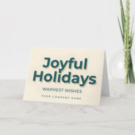 Minimal Retro Script Joyful Holidays Feiertagskarte