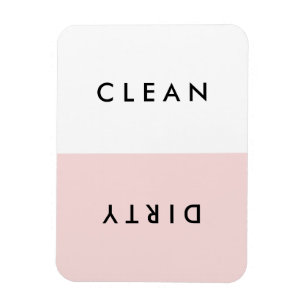 Minimal rosa Geschirrspüler sauber oder dreckig M Magnet