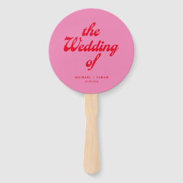 Minimal rosa Retro Hochzeit Fächer