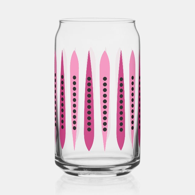 Minimal rosa Retro Inspiriert Dosenglas (Vorderseite)