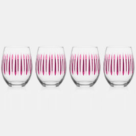 Minimal rosa Retro Inspiriert Weinglas Ohne Stiel