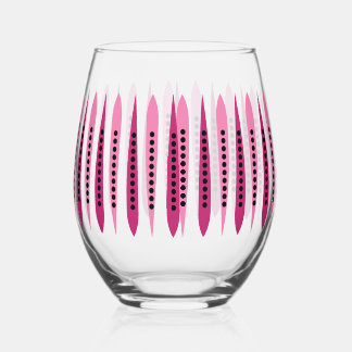 Minimal rosa Retro Inspiriert Weinglas Ohne Stiel