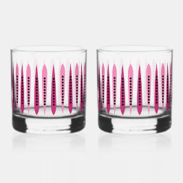 Minimal rosa Retro Inspiriert Whiskyglas