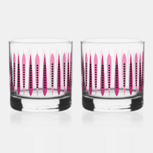 Minimal rosa Retro Inspiriert Whiskyglas