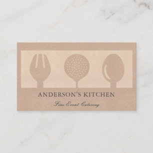MINIMAL ROSE GOLD GLITZER SKIMMER SPOON FORM KOCH VISITENKARTE
