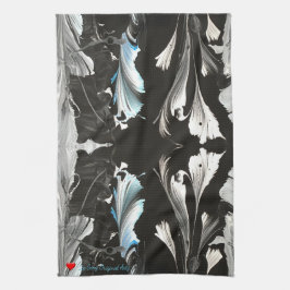 Minimal Rotes Herz White Black Original Garten Geschirrtuch