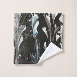Minimal Rotes Herz White Black Original Garten Waschlappen