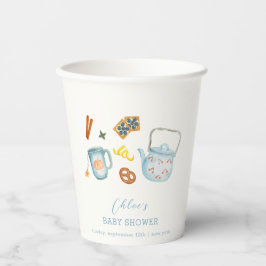 Minimal rustikale Par-Tee-Cookie Kinderdusche Pappbecher