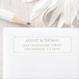 Minimal Sage Blue Return Address
