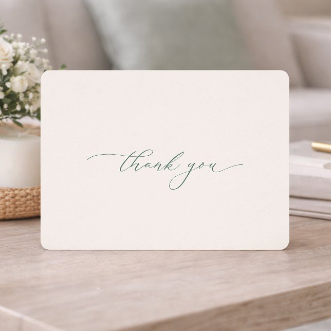 Minimal Sage Green Wedding Thank You Card Einladung (Von Creator hochgeladen)