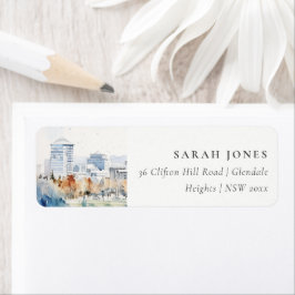 Minimal San Jose, California Wasserfarbadresse