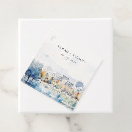 Minimal San Jose, California Watercolor Wedding Geschenkanhänger