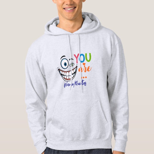 Minimal Sarcastic Quote Hoodie (Vorderseite)