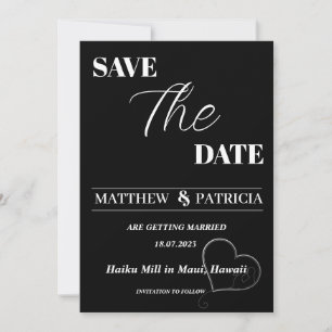 Minimal Save the Date E-Einladung Einladung