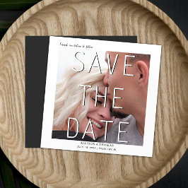 Minimal Save the Date Foto Hochzeit Magneteinladung