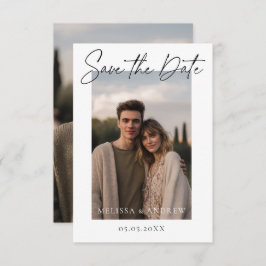 Minimal Save the Date mit geschriebener Schrift