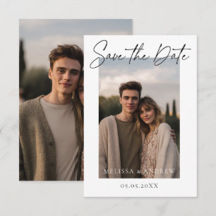 Minimal Save the Date mit geschriebener Schrift
