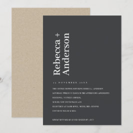 MINIMAL SCANDI BLACK & WHITE COUPLES SHOWITE DANKESKARTE